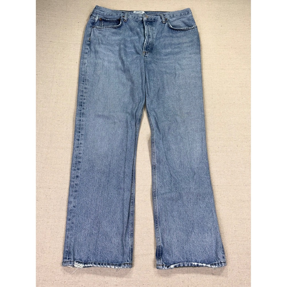 Agolde Fran Men's 30 Straight Leg Denim‎ Jeans Light Wash Regenerative Cotton